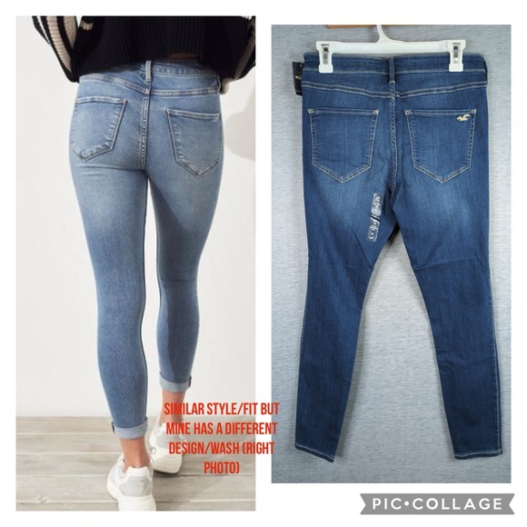 2x 👯‍♀️Host Pick⚡️Hollister High Rise Jean Legging Crop - Picture 2 of 15